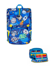 School Pack Zaino Sdoppiabile Più Astuccio Completo Speed Pad Flyrocket Boy