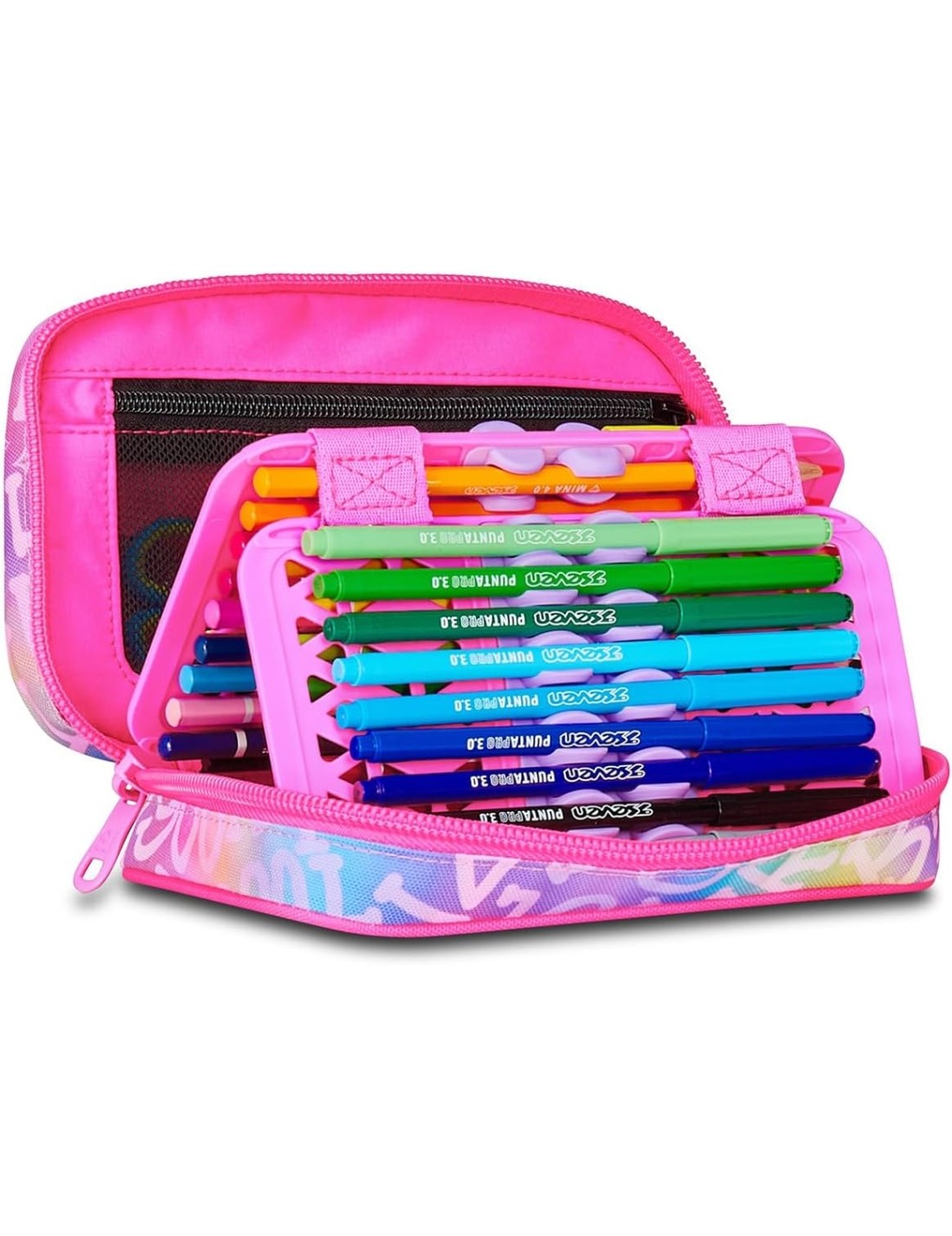 School Pack Trolley Più Astuccio Completo 3 Zip Fantasys Girl