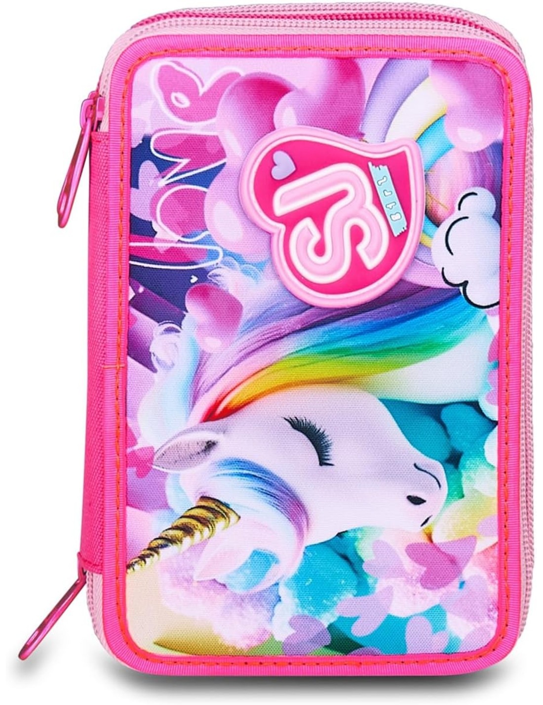 School Pack Zaino Primino Più Astuccio Completo 3 Zip Flyunicorn Girl