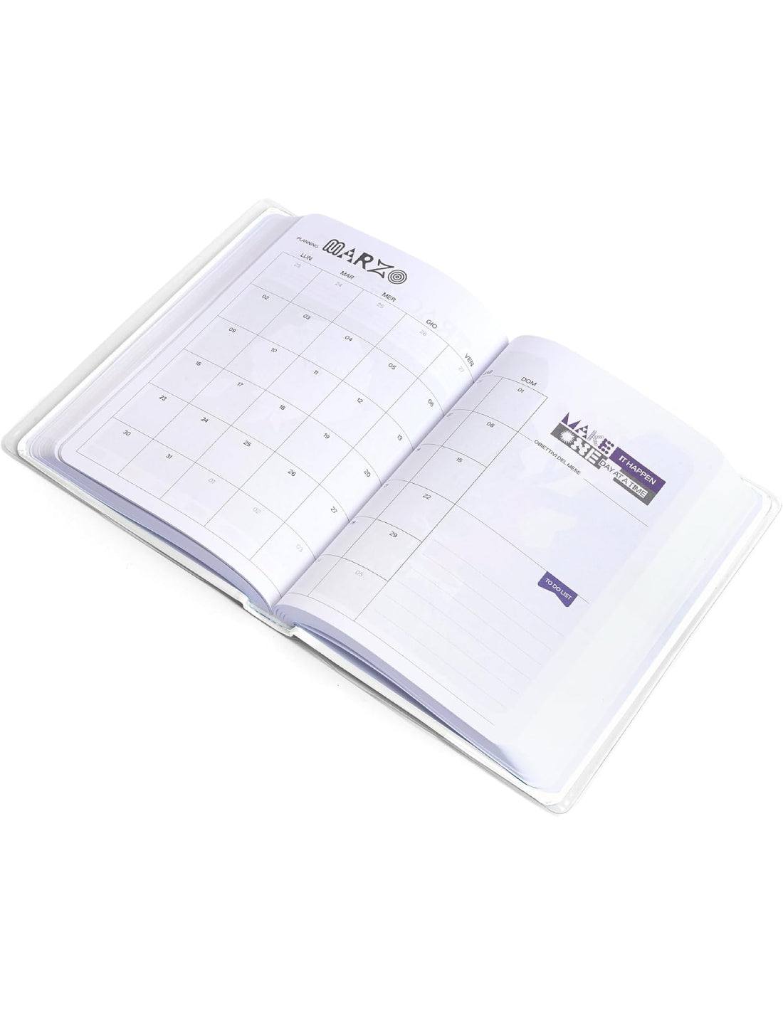 Diario Scuola 12 Mesi Datato 2025/2026 Be You Extra White Standard