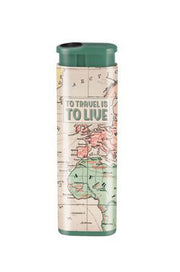 Accendino Antivento Con Cartina Geografica "To Travel Is To Live" Legami
