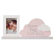 Cornice Con Targa Dream big Little Lady Rosa 37cm Bambino