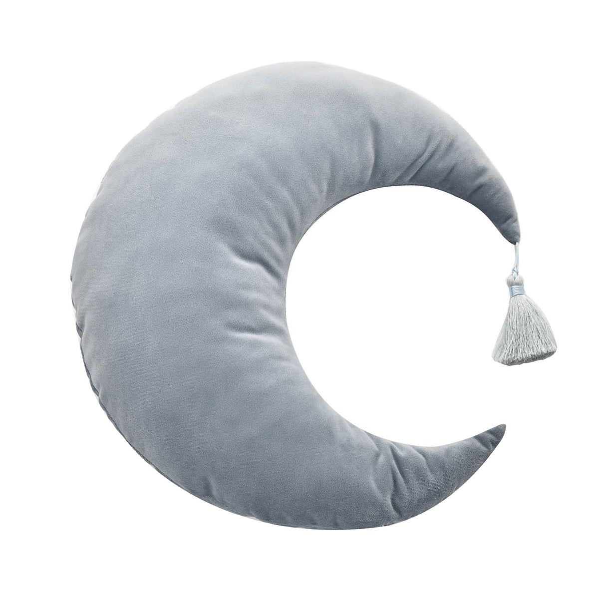 Cuscino forma Luna Velluto Blu 40cm