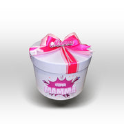Scatola Regalo Tonda Box Festa Della Mamma Con Scritta In Rilievo
