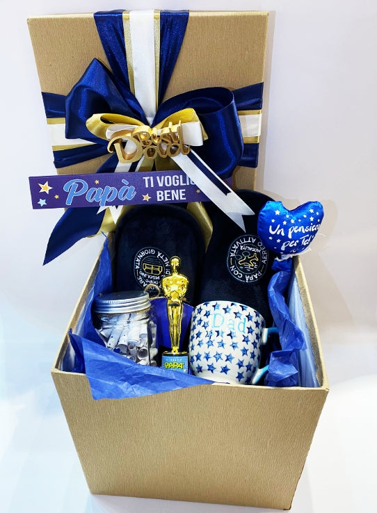 Scatola Regalo Quadrata Box Festa Del Papà Personalizzabile