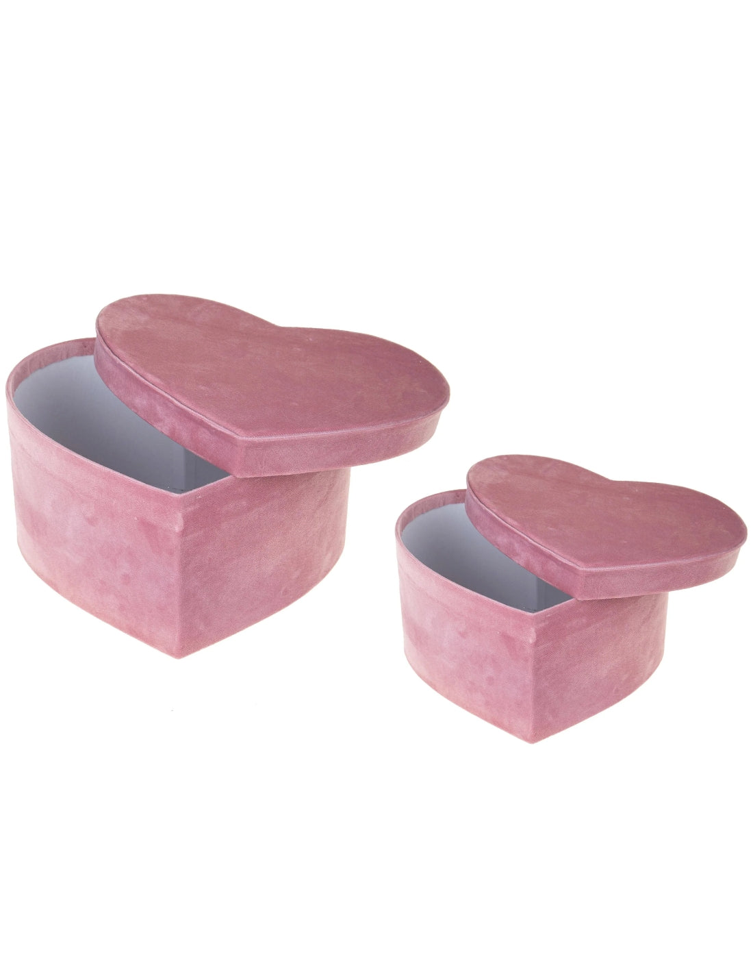 Scatola Regalo Cuore Rosa In Velluto