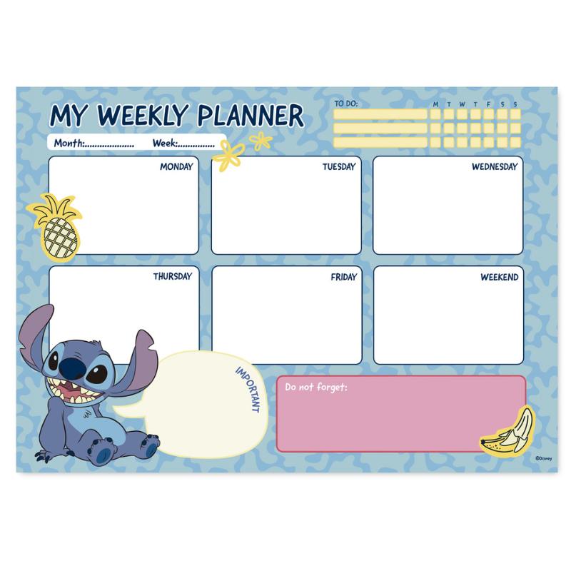 Planner Settimanale A4 Disney Stitch