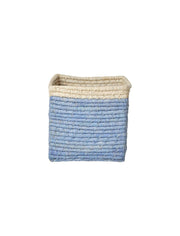 Rice Cesta Quadrata Rafia Blu 20cm