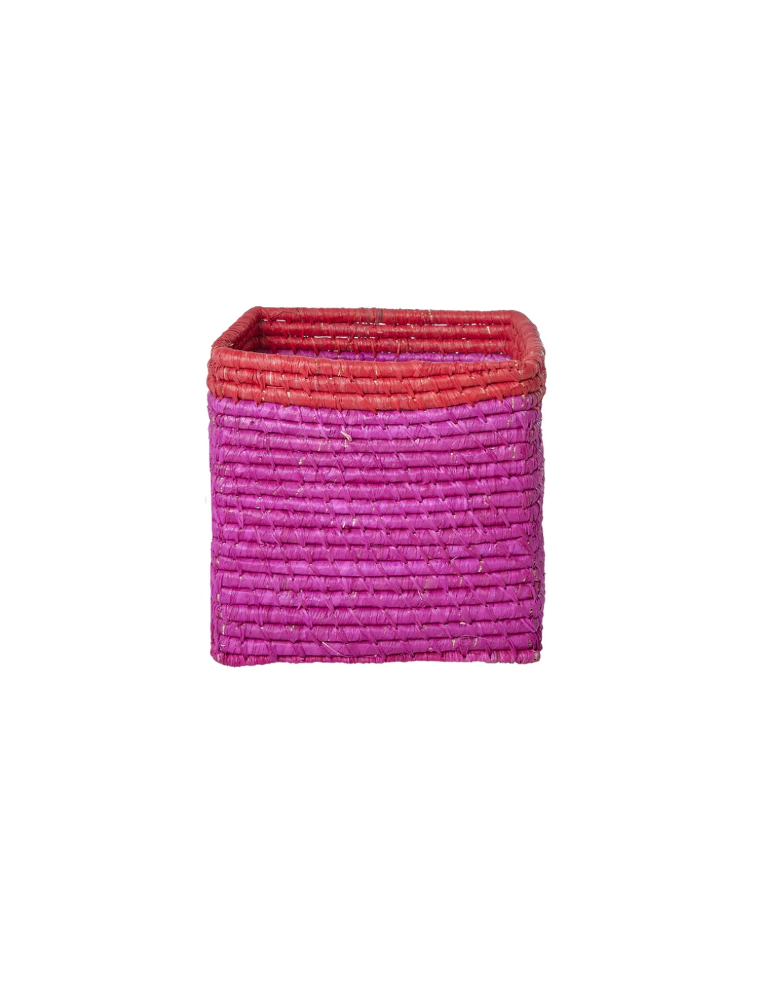 Rice Cesta Quadrata Rafia Fucsia 20cm