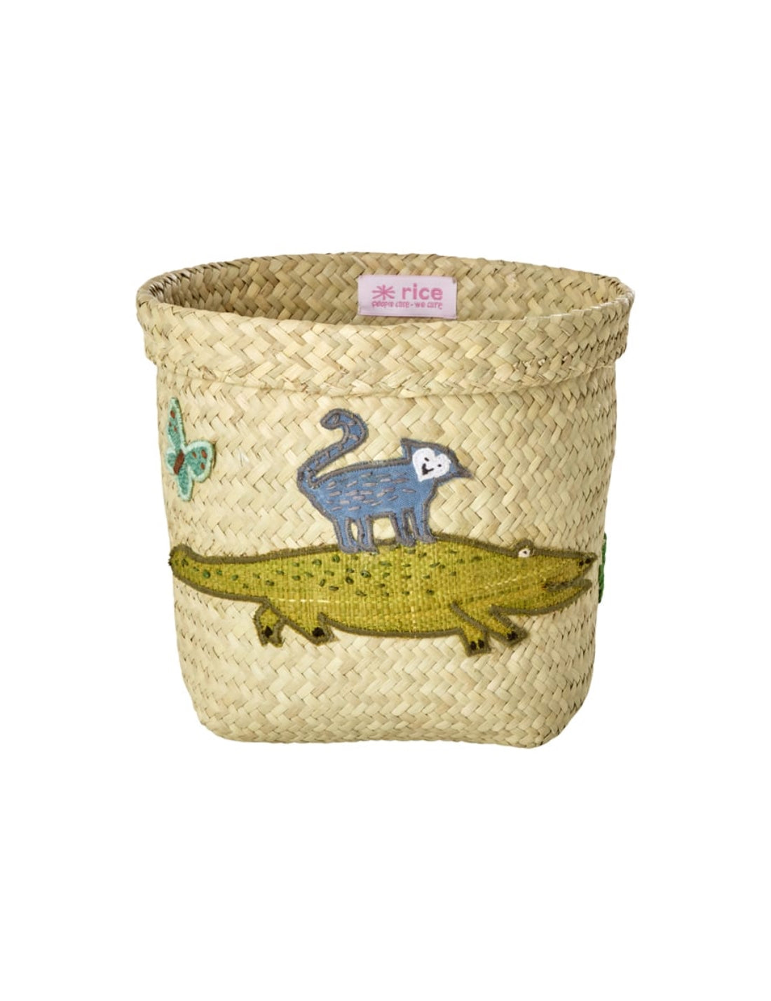 Rice Cesta Quadrata Rafia Coccodrillo 20cm