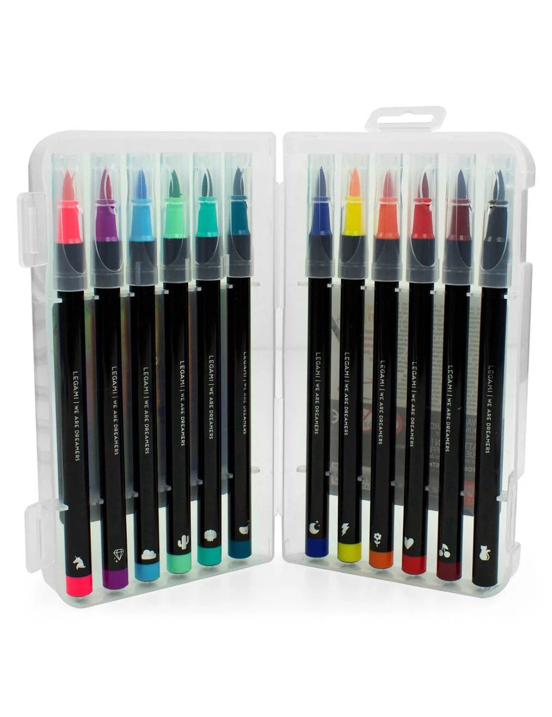 Pennarelli Con Punta Pennello Colori Accesi Legami 12pz