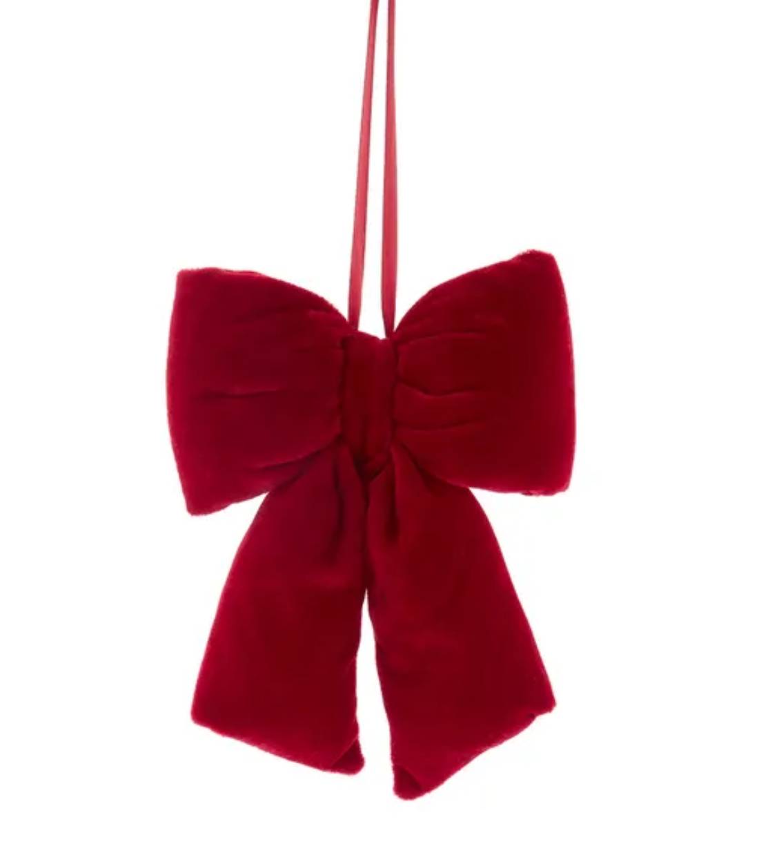 Addobbo Albero Di Natale Fiocco Bordeaux 19cm