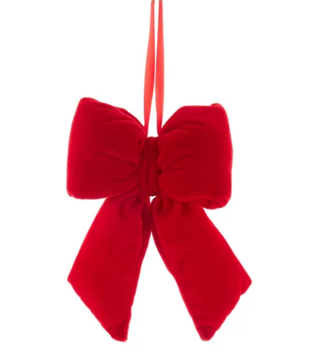 Addobbo Albero Di Natale Fiocco Rosso 19cm