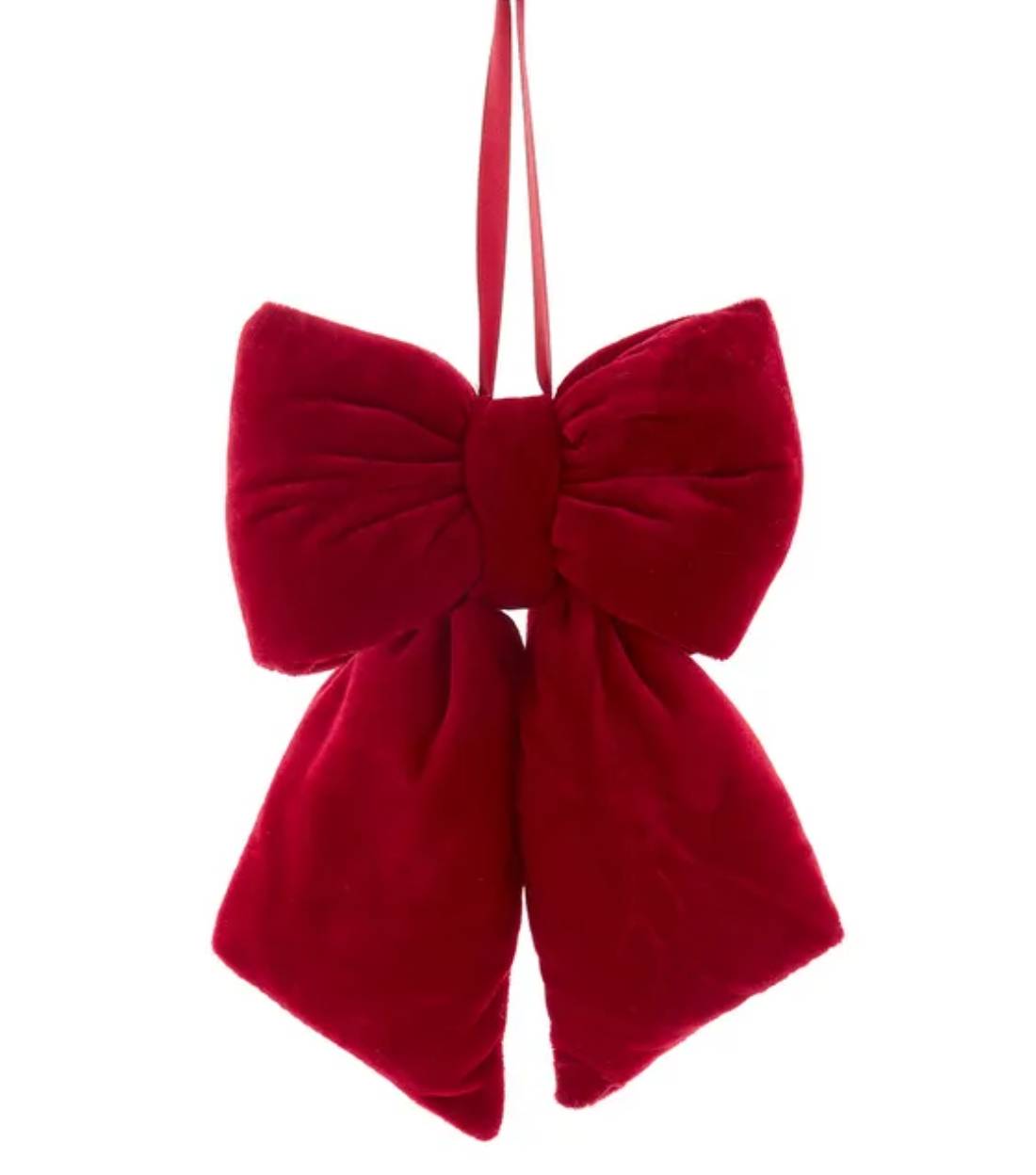 Addobbo Albero Di Natale Fiocco Bordeaux 28cm