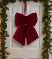 Addobbo Albero Di Natale Fiocco Bordeaux 28cm