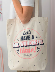 Borsa Shopper In Tela Let's Have A Mr Wonderful Time