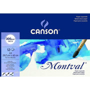 Album Blocco Acquerello Watercolour Canson Montval Grana Fina 29x42cm 300g/m² 12 Fogli