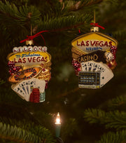 Addobbo Albero Di Natale In Vetro Las Vegas 14cm