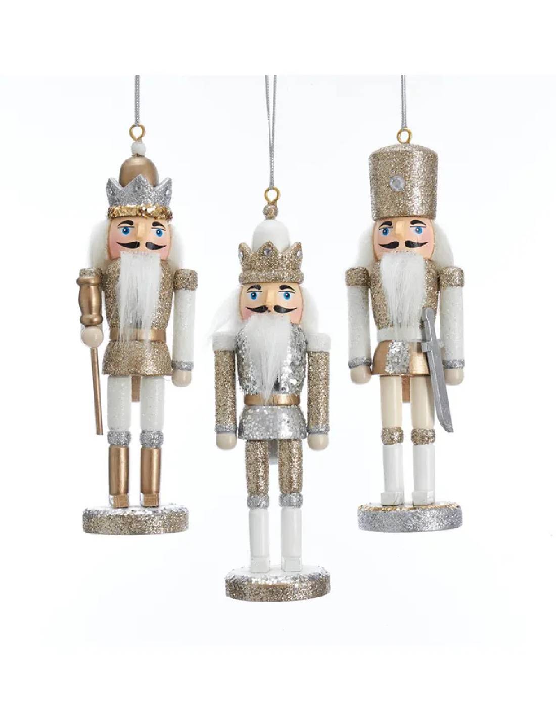 Addobbo Albero Di Natale Schiaccianoci Champagne 15cm