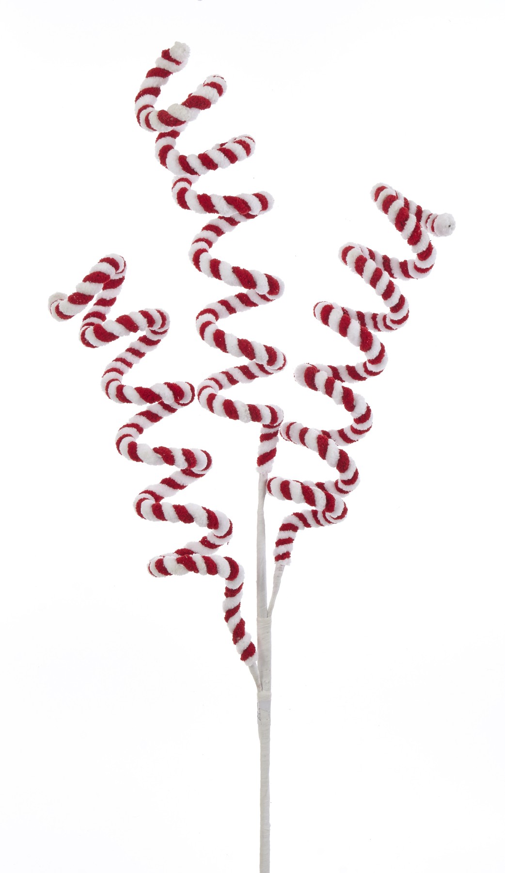 Addobbo Albero di Natale Caramelle A Spirale Con Righe Rosse E Bianche 60 cm