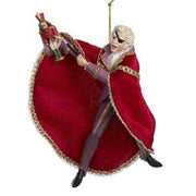 Addobbo Albero Di Natale Mago Con Vestito Viola 16,5cm