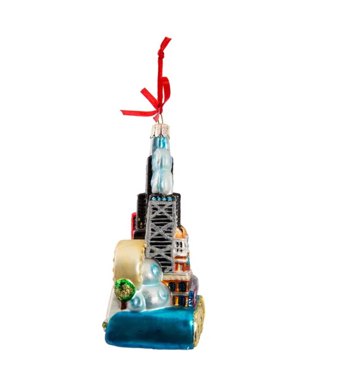 Addobbo Albero Di Natale In Vetro Chicago 13cm