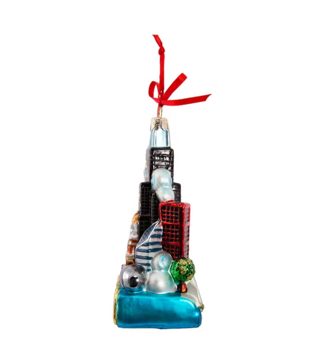 Addobbo Albero Di Natale In Vetro Chicago 13cm