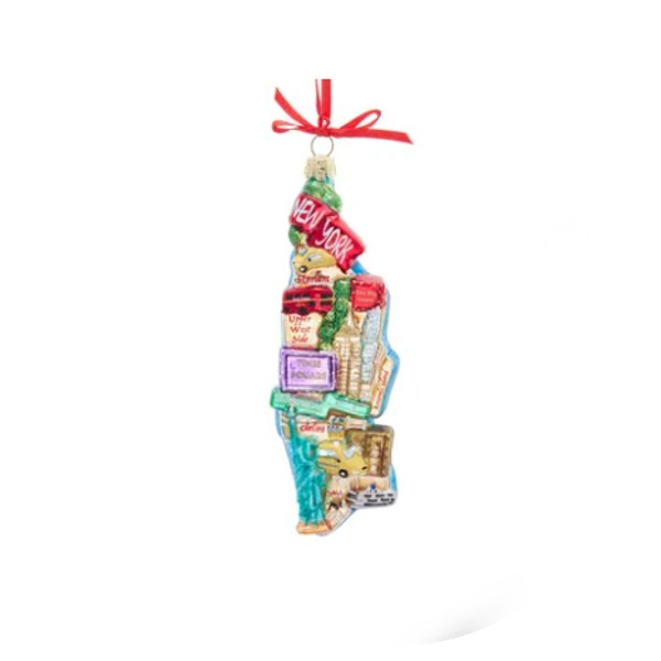 Addobbo Albero Di Natale "Manhattan" Con Broadway, Times Square, West Side 15cm