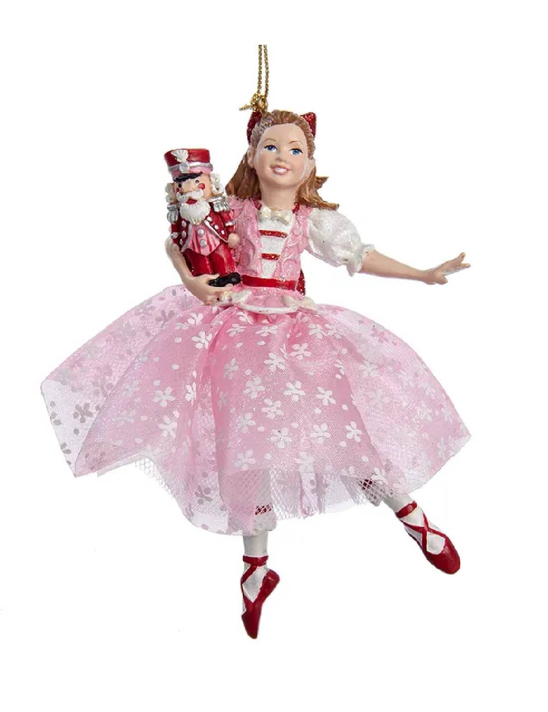 Addobbo Albero Di Natale Clara Danzante Con Schiaccianoci 13cm