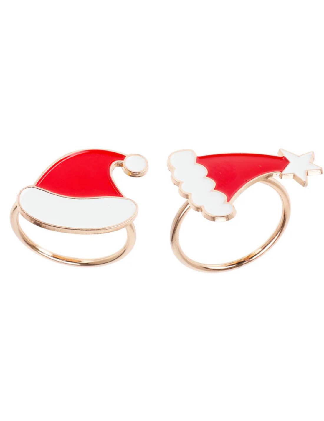 Set 4 Porta Tovaglioli Natalizi Cappello Babbo Natale
