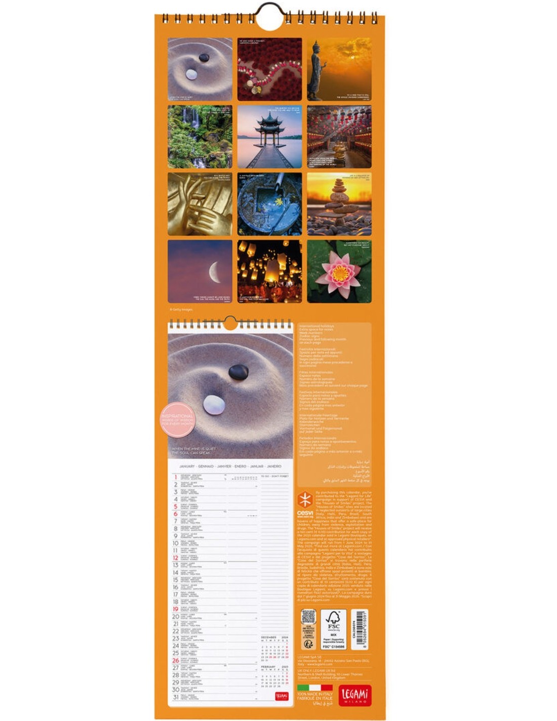 Calendario Da Parete 2025 Legami Lighthouses Peace Of Mind