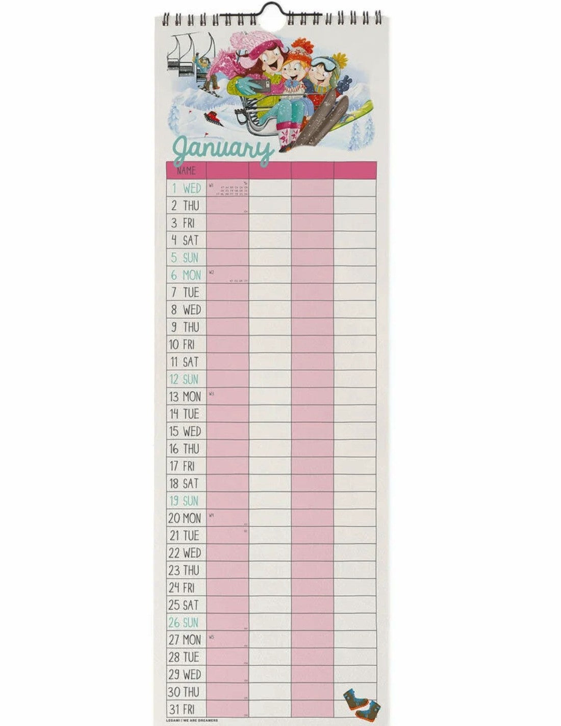 Calendario Da Parete 2025 Legami Super Mum