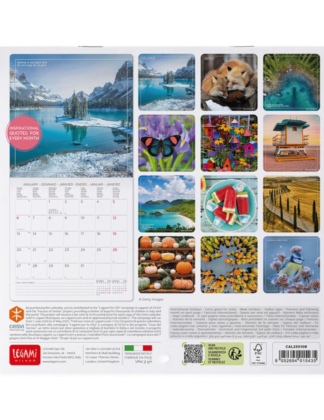 Calendario Da Parete 2025 Legami Tramonti