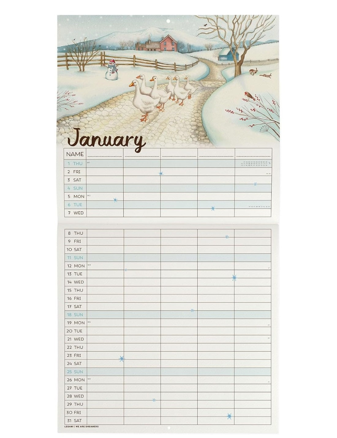 Calendario Da Parete 2026 Home Sweet Home Legami