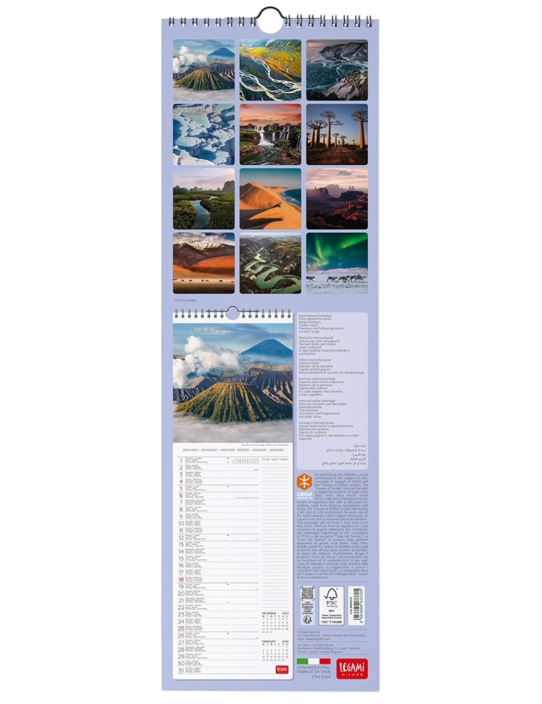 Calendario Da Parete 2026 Planet Earth Legami