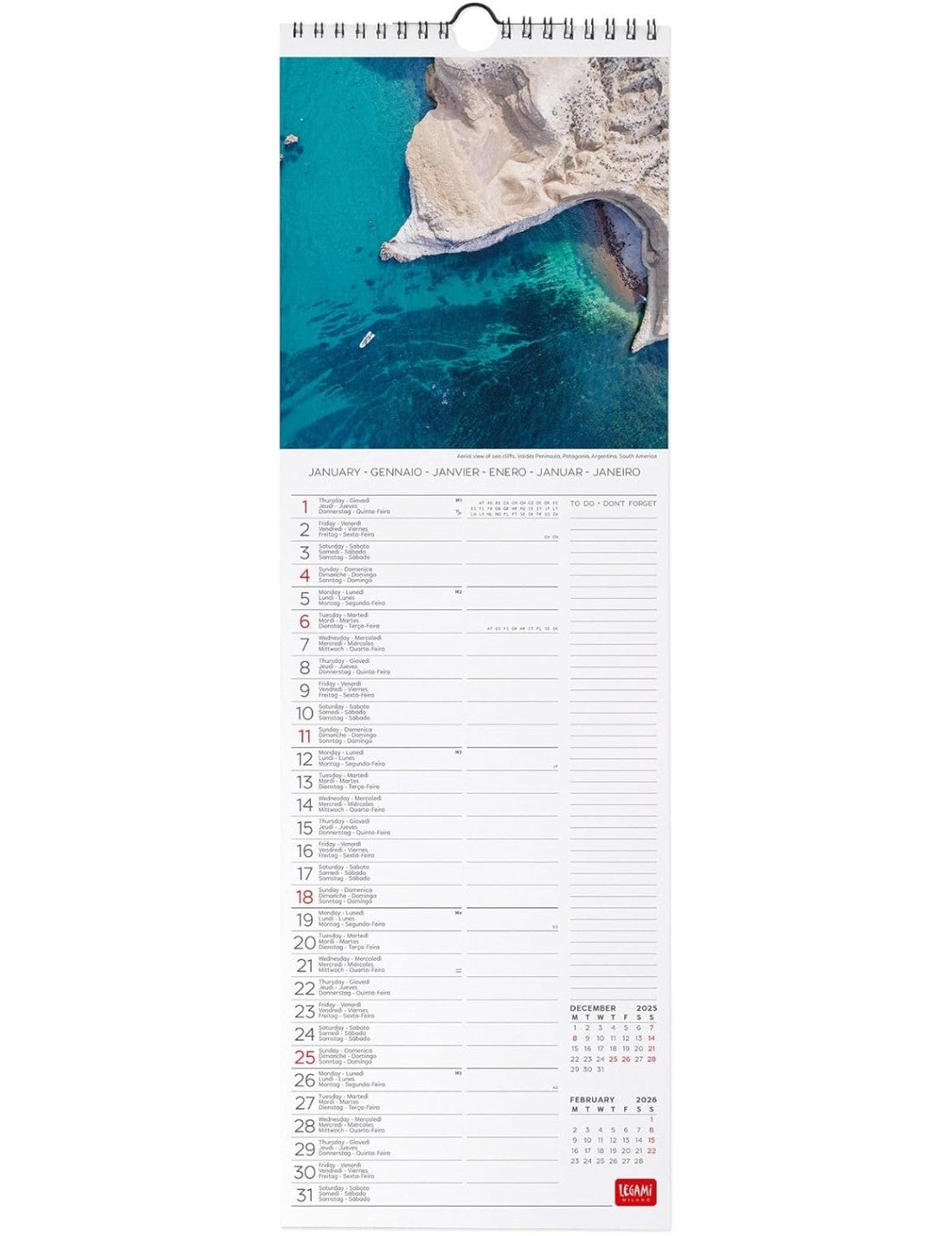 Calendario Da Parete 2026 Vitamin Sea Legami