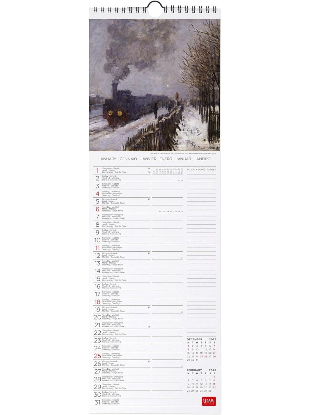 Calendario Da Parete 2026 Claude Monet Legami