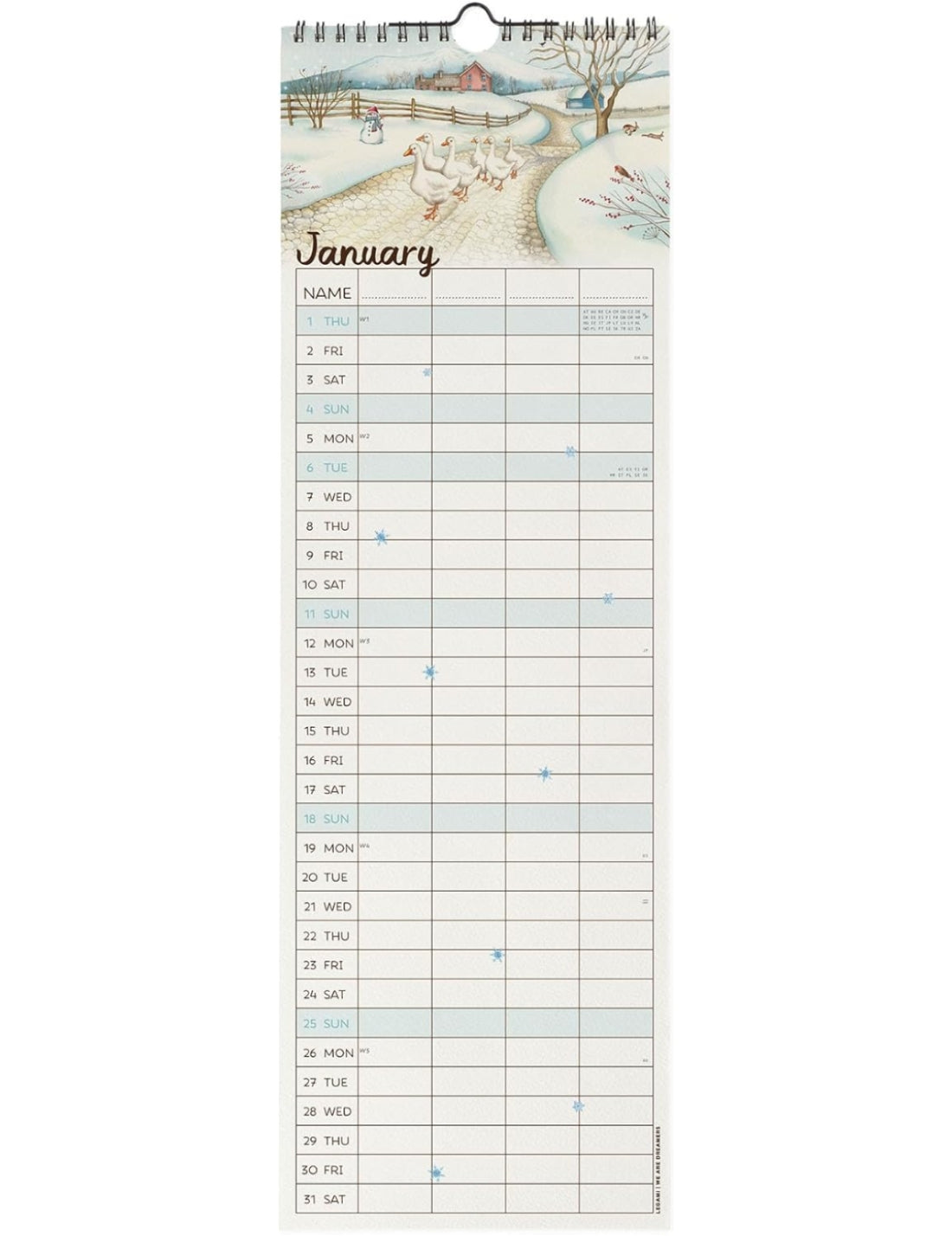 Calendario Da Parete 2026 Home Sweet Home Legami