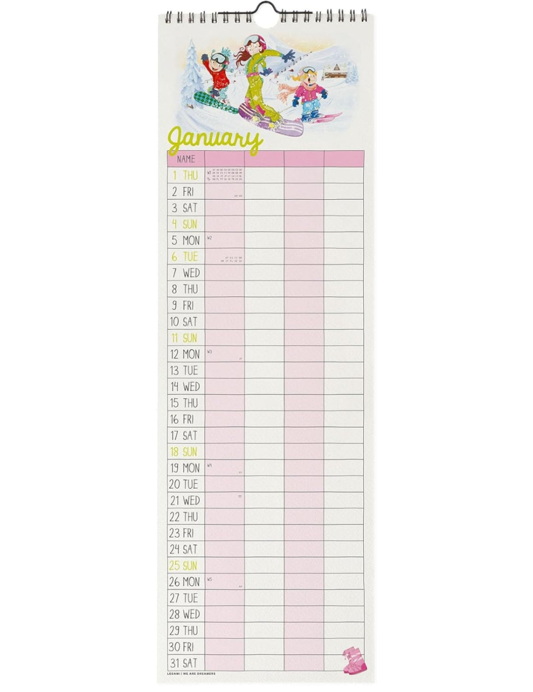 Calendario Da Parete 2026 Super Mum Legami