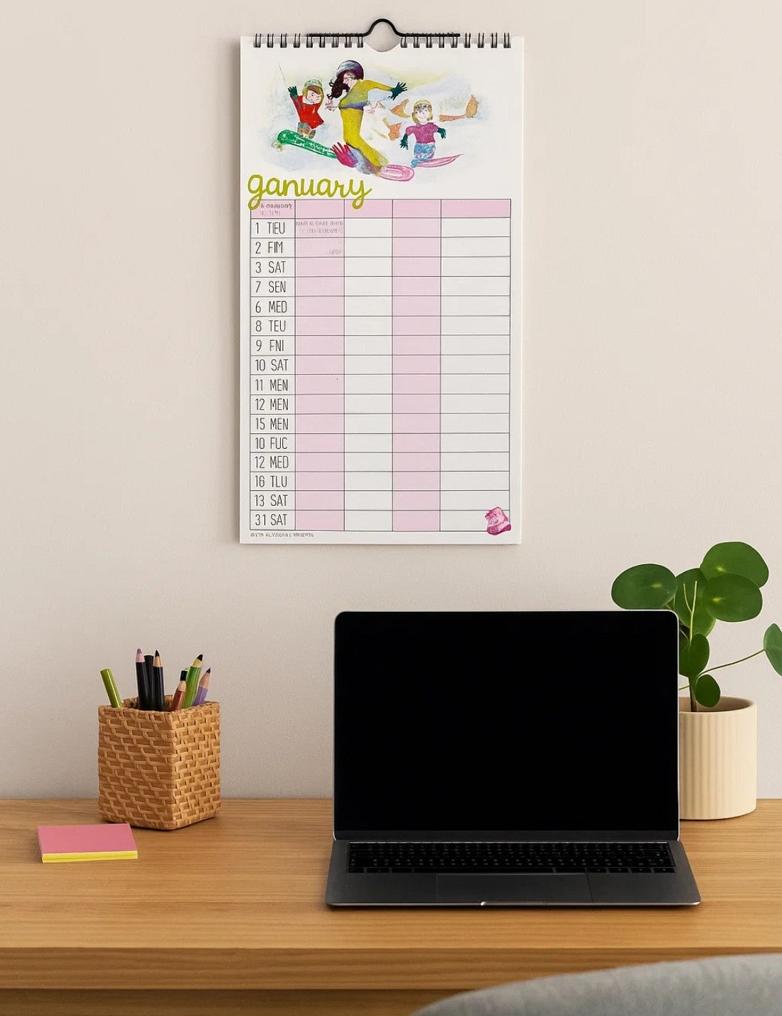 Calendario Da Parete 2026 Super Mum Legami