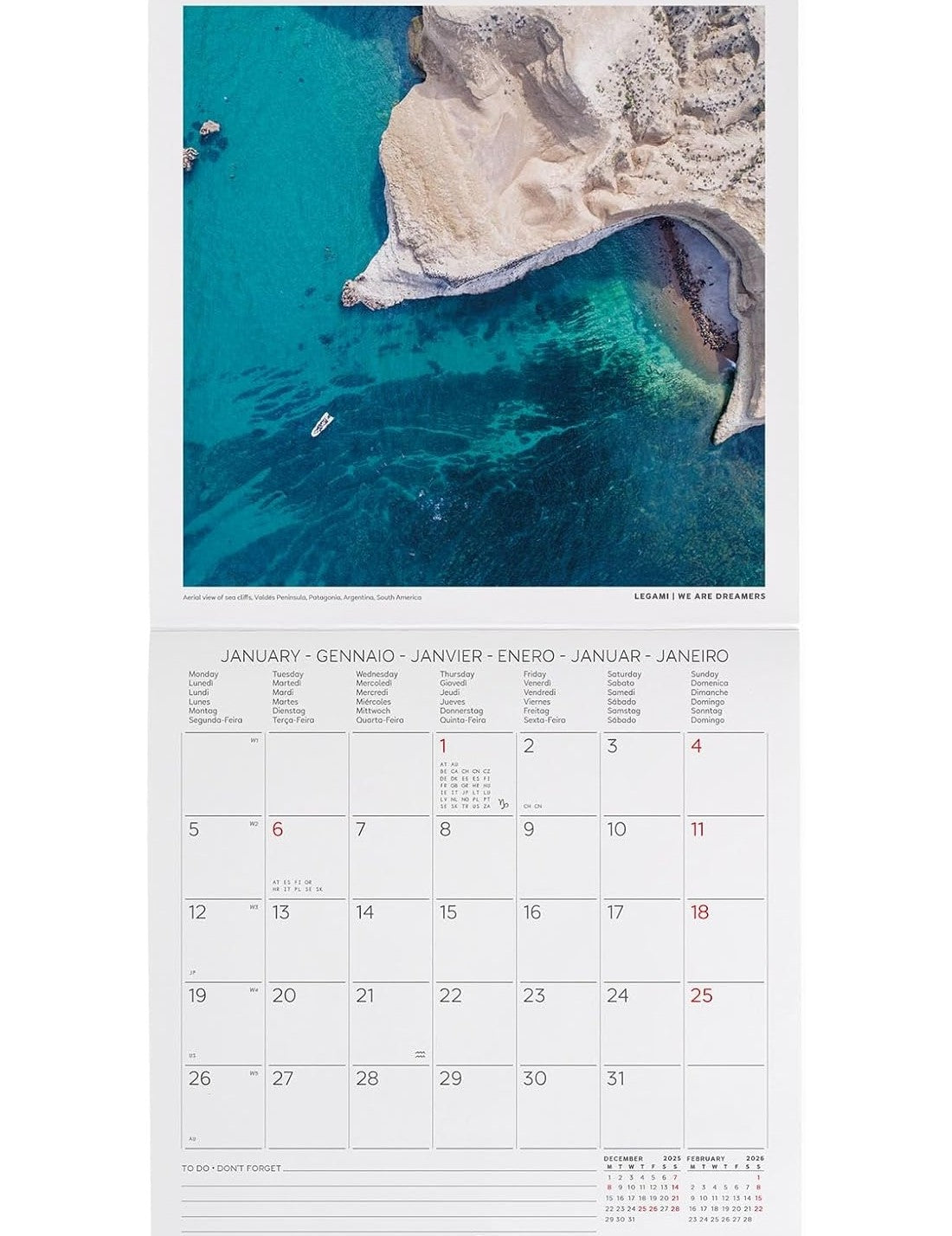 Calendario Da Parete 2026 Vitamin Sea Legami Small