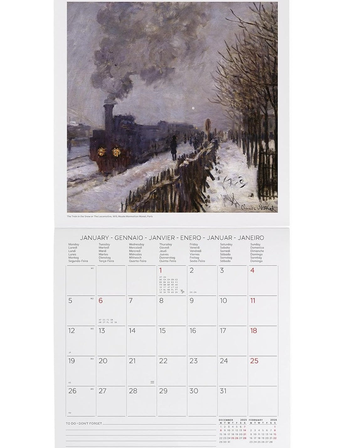 Calendario Da Parete 2026 Claude Monet Legami Small