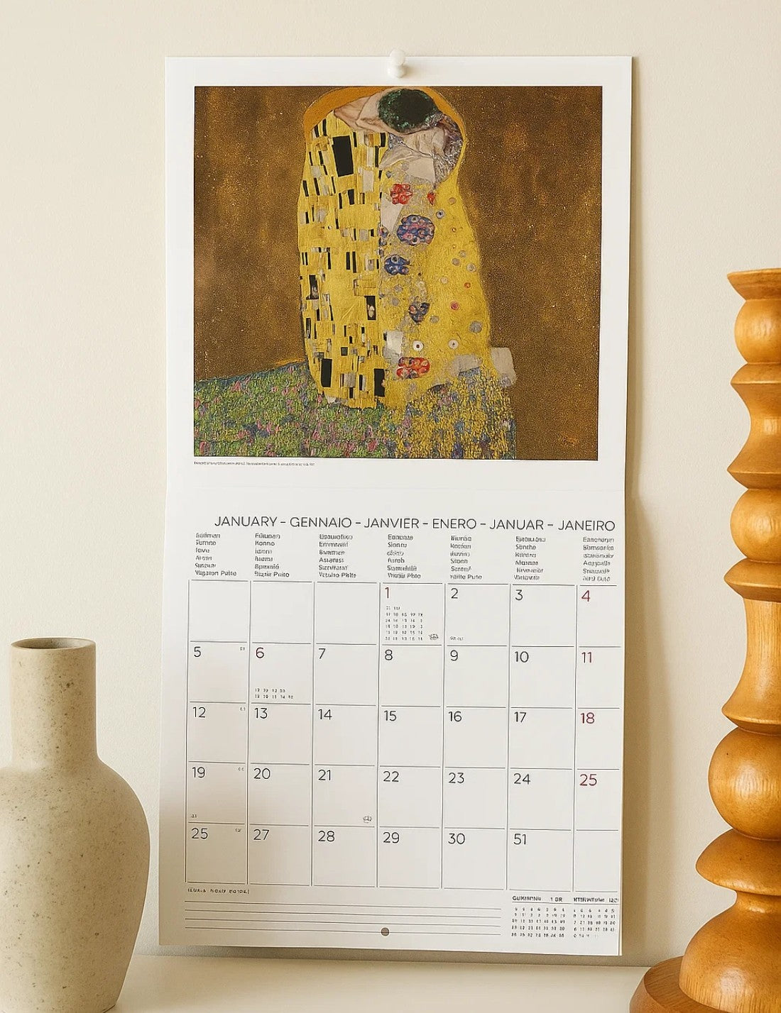 Calendario Da Parete 2026 Gustav Klimt Legami Small