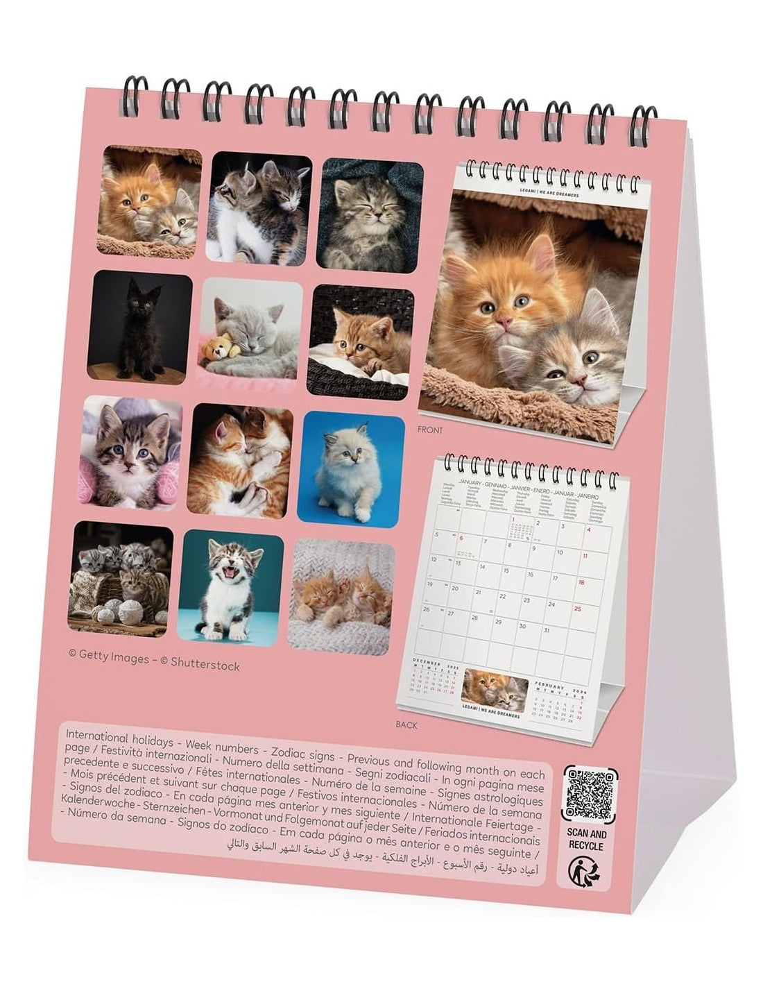 Calendario Da Tavolo 2026 Kittens Legami