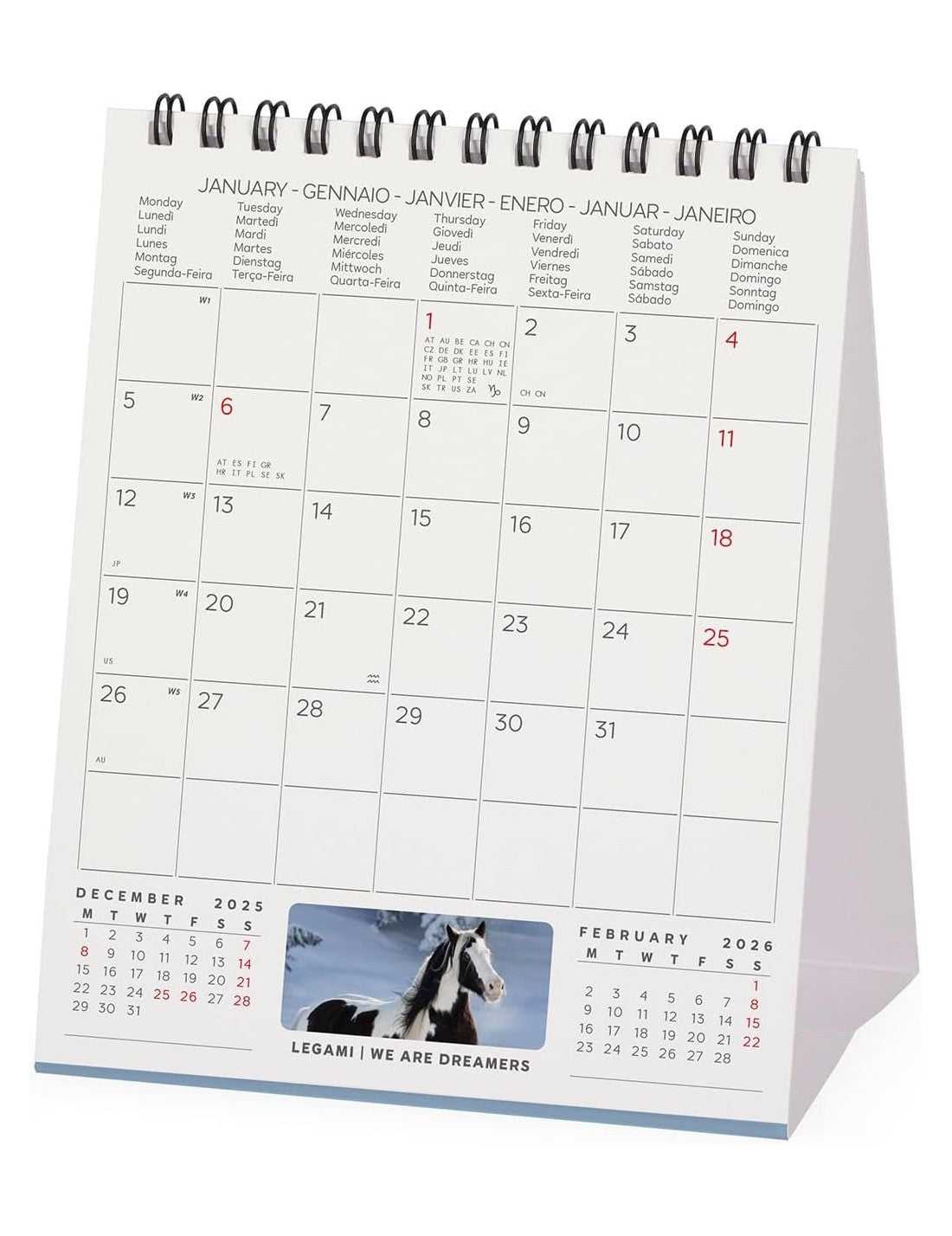Calendario Da Tavolo 2026 Wild Horses Legami