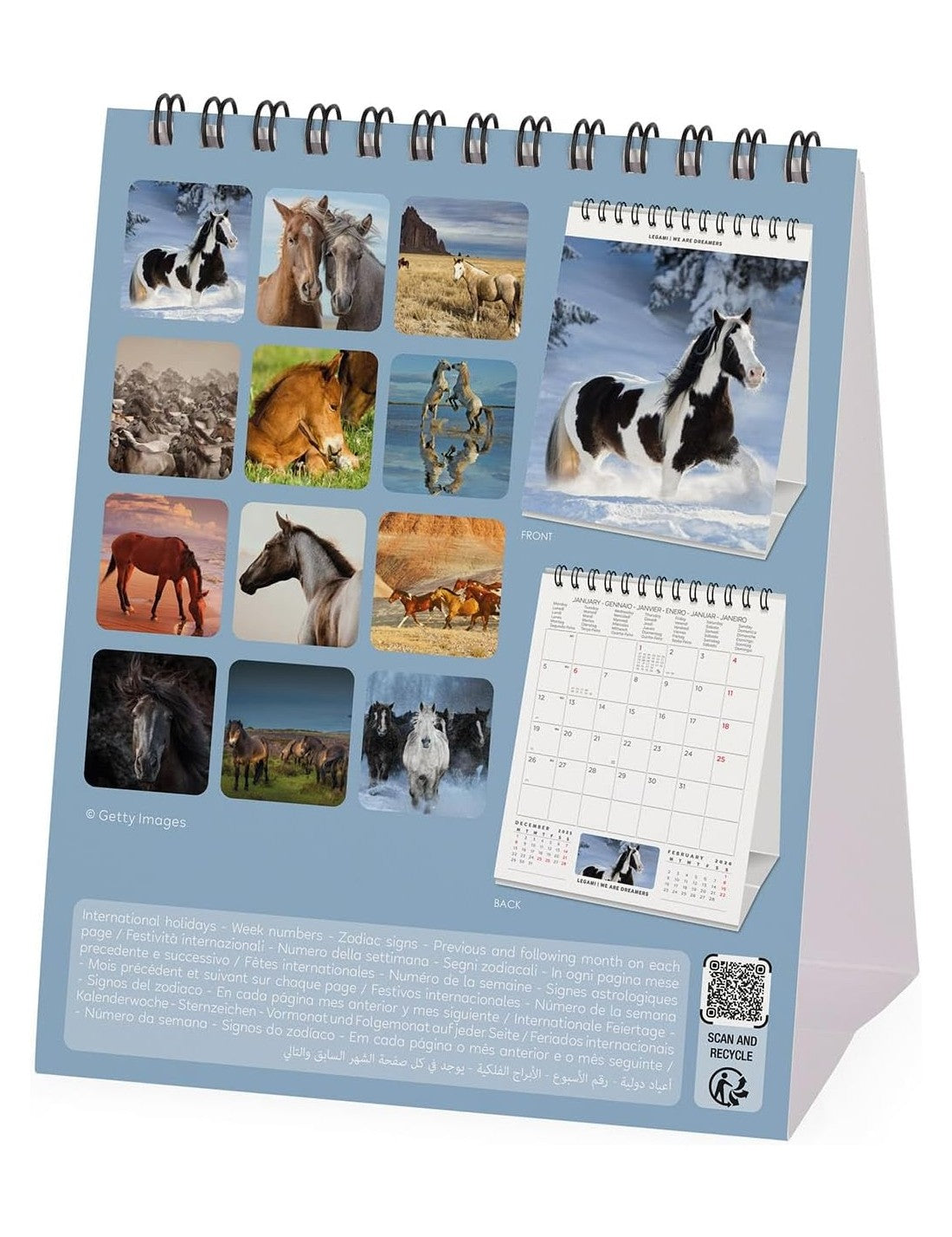 Calendario Da Tavolo 2026 Wild Horses Legami