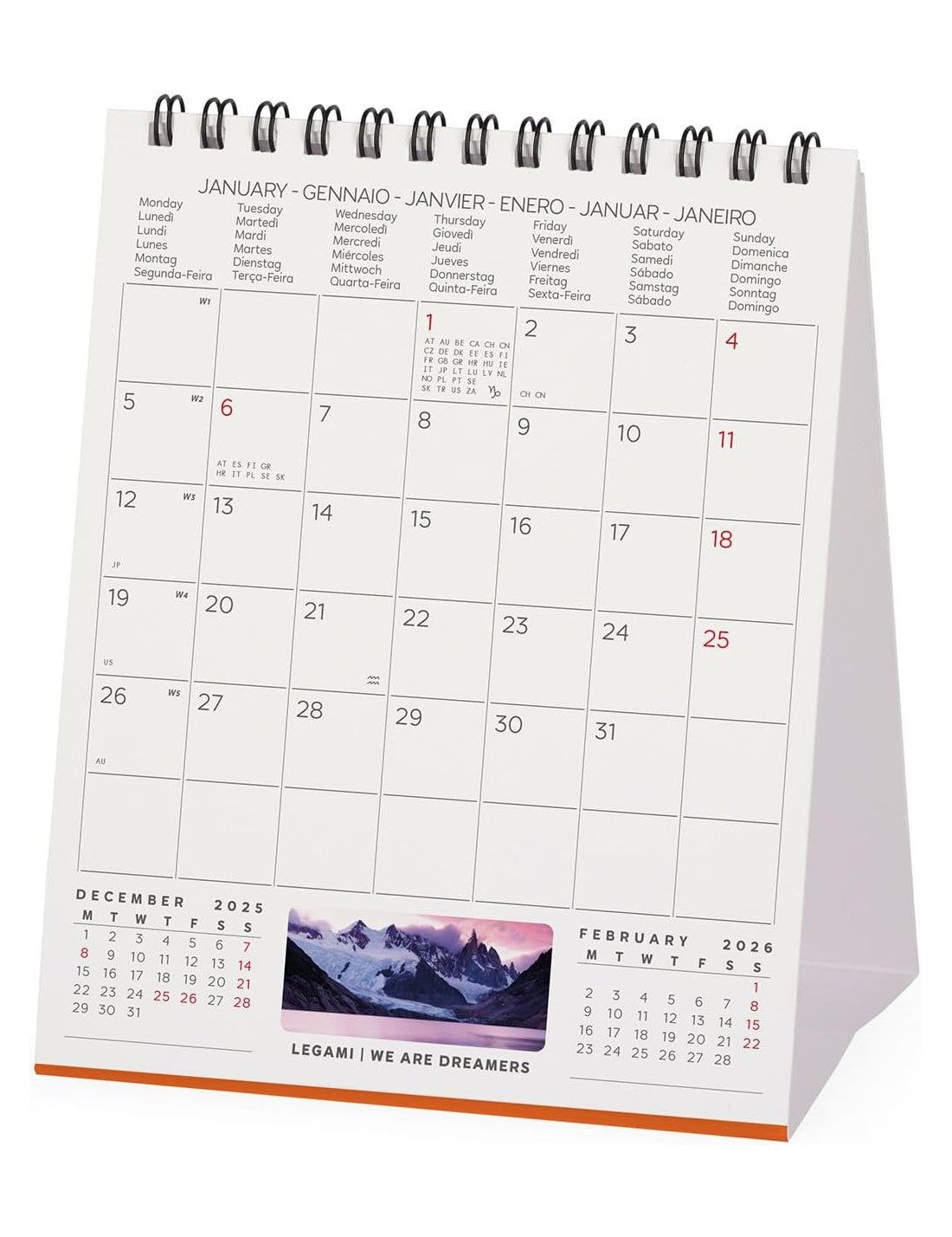 Calendario Da Tavolo 2026 Sunsets Legami