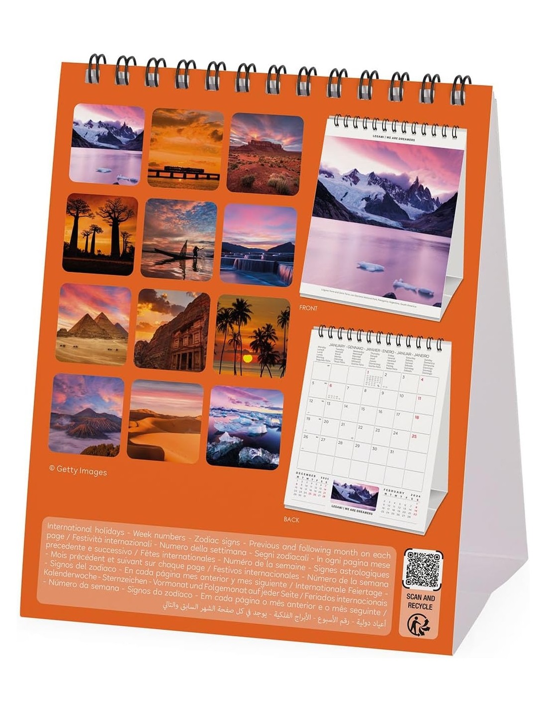 Calendario Da Tavolo 2026 Sunsets Legami