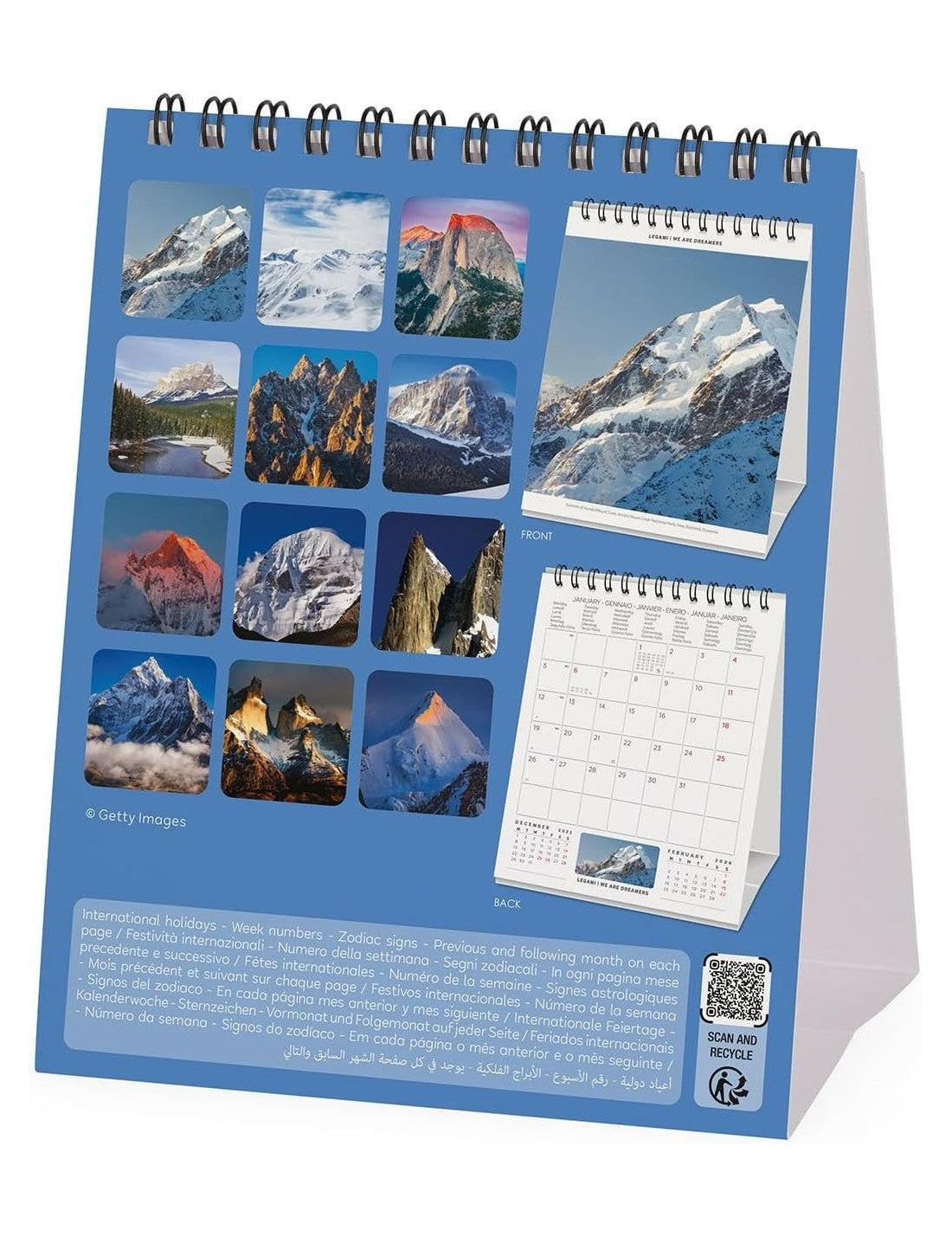 Calendario Da Tavolo 2026 Mountains Legami