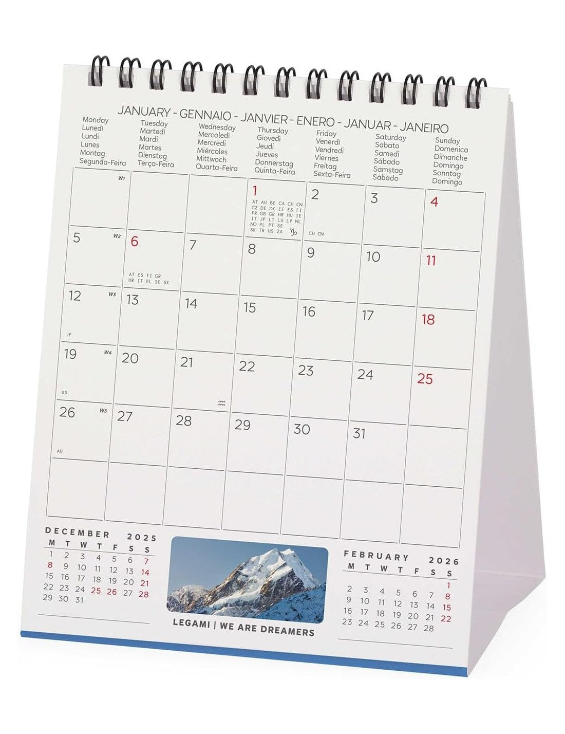 Calendario Da Tavolo 2026 Legami Vitamin Sea